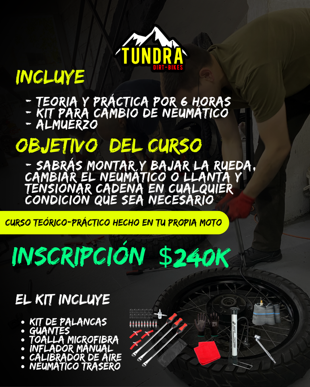 Curso cambio de neumático